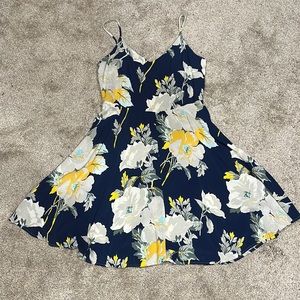 Gap Soft Floral Cami Dress Navy Size Medium